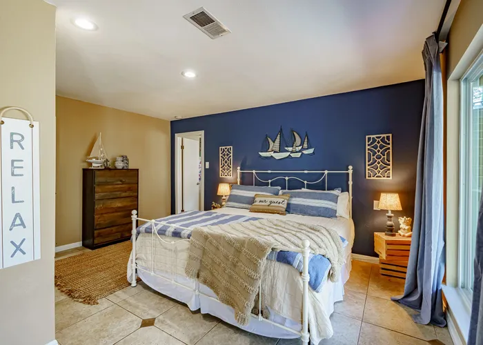 Master bedroom suite at Camp Sandy