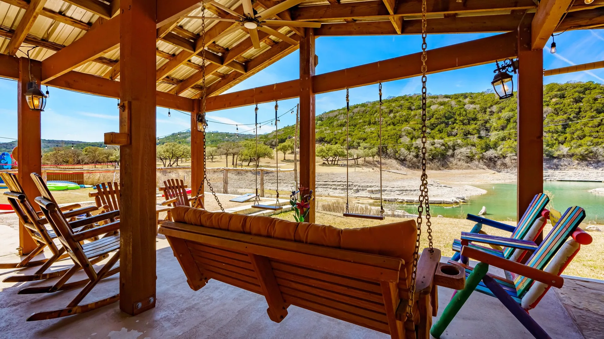 Lake Travis views from Camp Sandy — perfect wedding venue