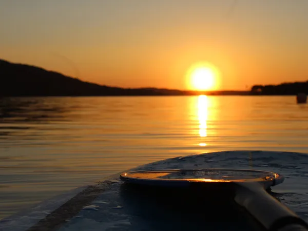 Sunset over Lake Travis from Camp Sandy