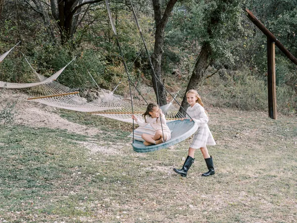 Swing area overlooking the lake